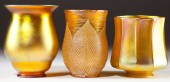 Three Quezal Art Glass Shadest