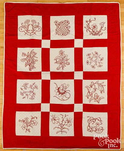 THREE QUILTS, 20TH C.Three