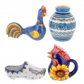 THREE QUIMPER FAIENCE DECORATI