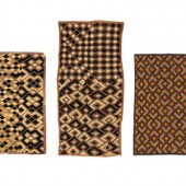 Three Raffia Kuba Cloths
each
