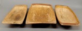 Three rectangular carved wood