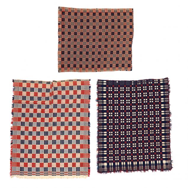 THREE RED, WHITE & BLUE WOVEN