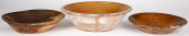 THREE REDWARE MIXING BOWLS, 19