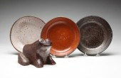 THREE REDWARE PIE PLATES AND S