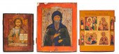 THREE RELIGIOUS ICONS, GREEK O