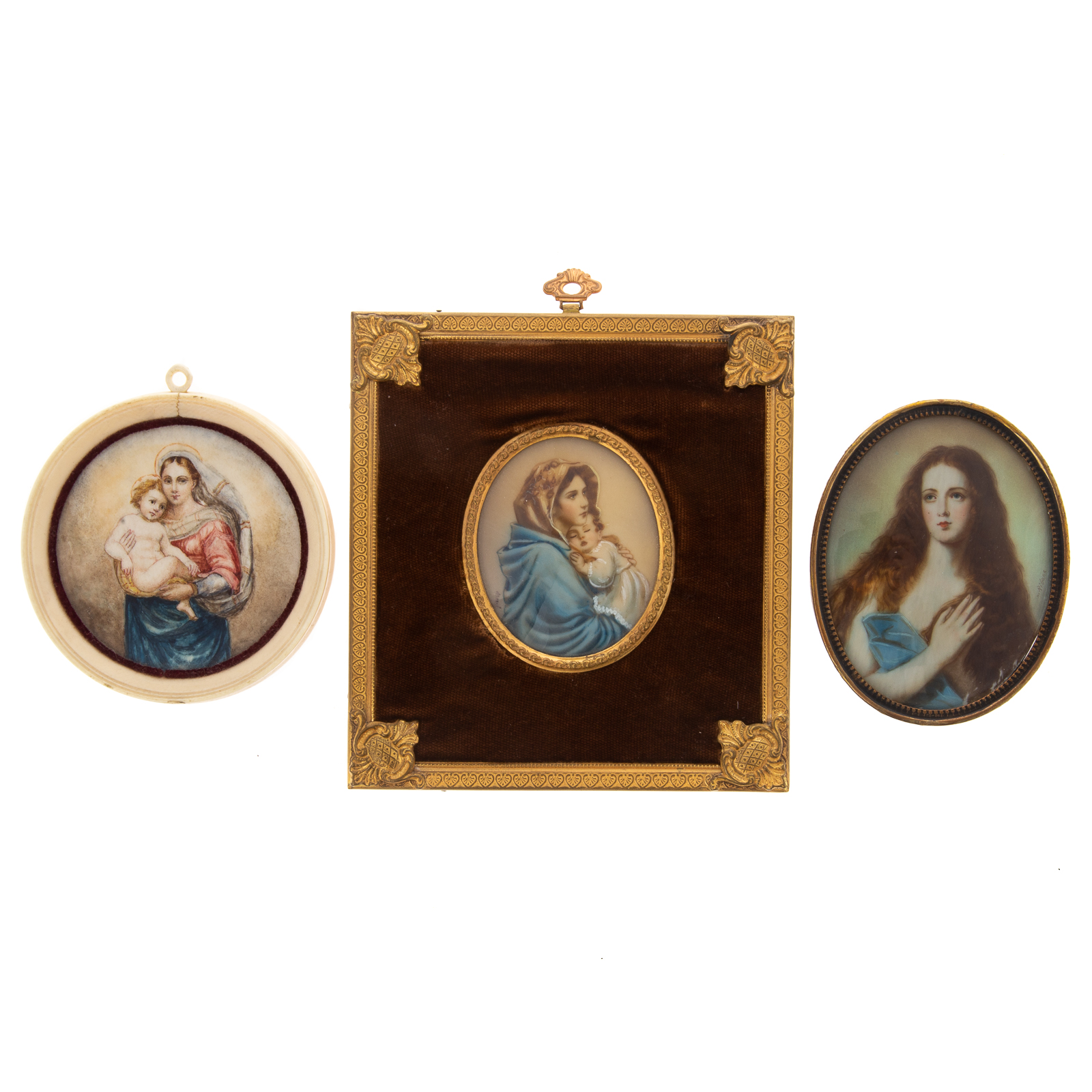 THREE RELIGIOUS MINIATURE PAINTINGS