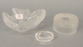 THREE RENE LALIQUE GLASS PIECE