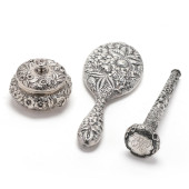 THREE REPOUSSE STERLING SILVER