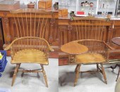 THREE REPRODUCTION ARMCHAIRS.