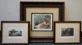 THREE REPRODUCTION COLOR PRINT
