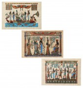 THREE REPRODUCTION EGYPTIAN PA