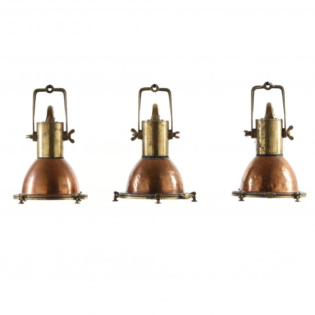 THREE REPURPOSED VINTAGE COPPER