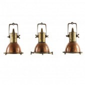 THREE REPURPOSED VINTAGE COPPE