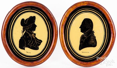 THREE REVERSE PAINTED