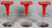 THREE REXITE RED PLASTIC AND M