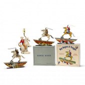 THREE ROCKING HORSE LASSO TIN