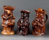 Three Rockingham glazed toby j