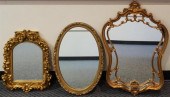 THREE ROCOCO STYLE GILT COMPOS