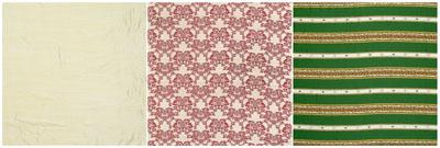 Three rolls of fabric: vertical
