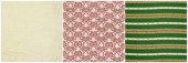 Three rolls of fabric: vertica