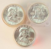 THREE ROLLS OF FRANKLIN SILVER