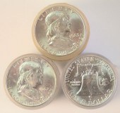 THREE ROLLS OF FRANKLIN SILVER