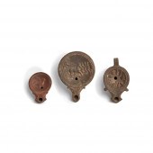 THREE ROMAN OIL LAMPS
CIRCA 30