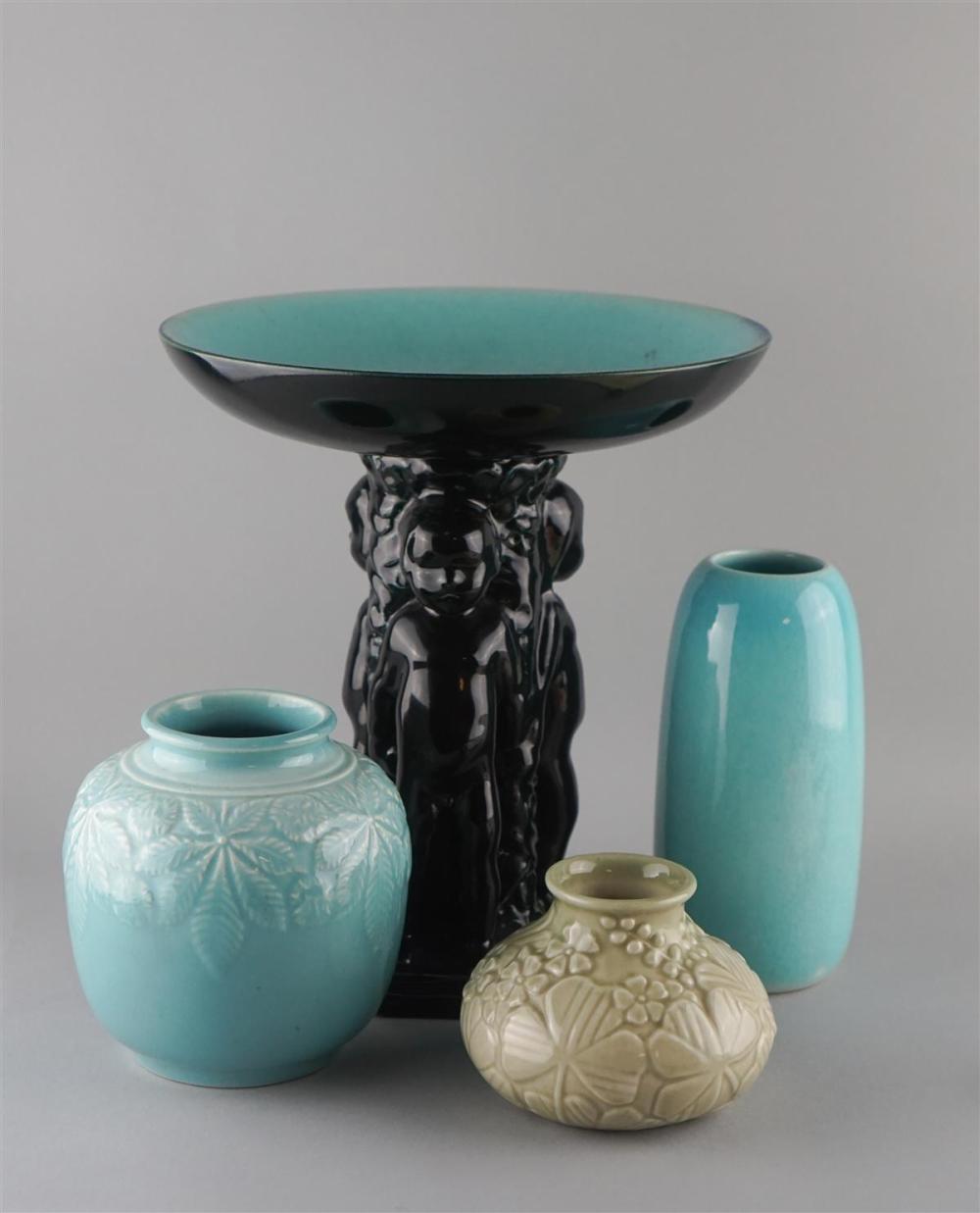 THREE ROOKWOOD ART POTTERY VASES