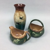 THREE ROOKWOOD ART POTTERY WAR