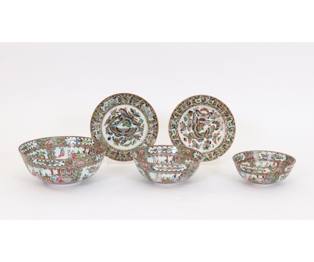 Three Rose Medallion bowls and
