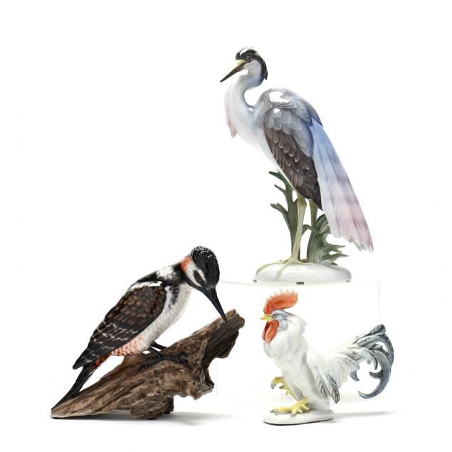 THREE ROSENTHAL BIRDS Germany, a