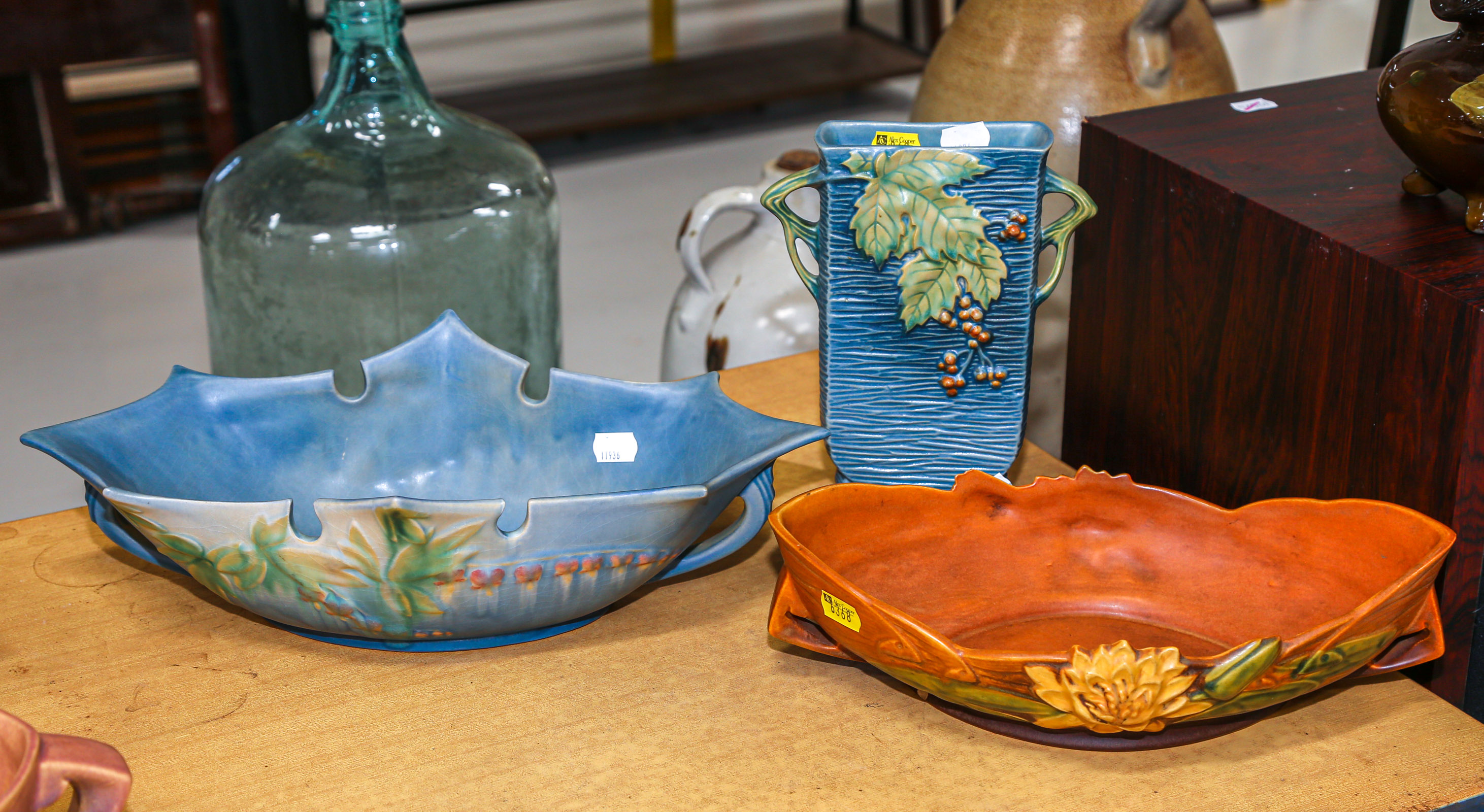 THREE ROSEVILLE ART POTTERY