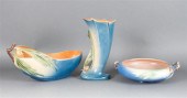 Three Roseville art pottery va