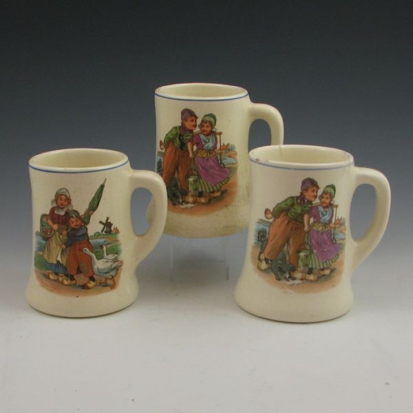 Three Roseville Dutch Creamware