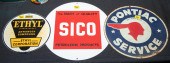 THREE ROUND AUTOMOTIVE SIGNS I
