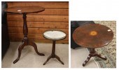 THREE ROUND TEA TABLES ON TRIP