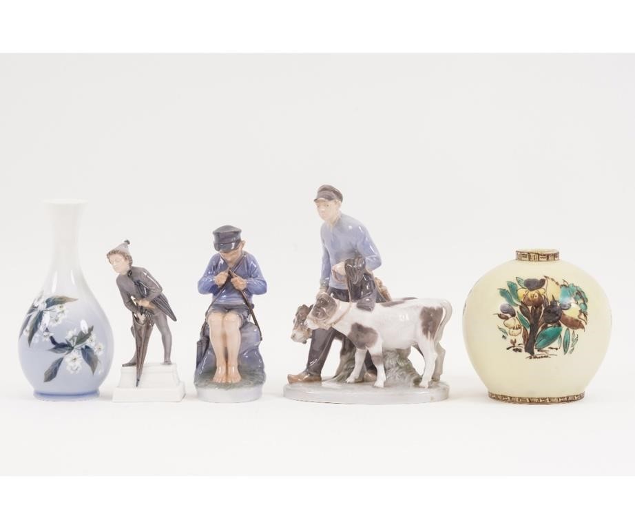 Three Royal Copenhagen figures;