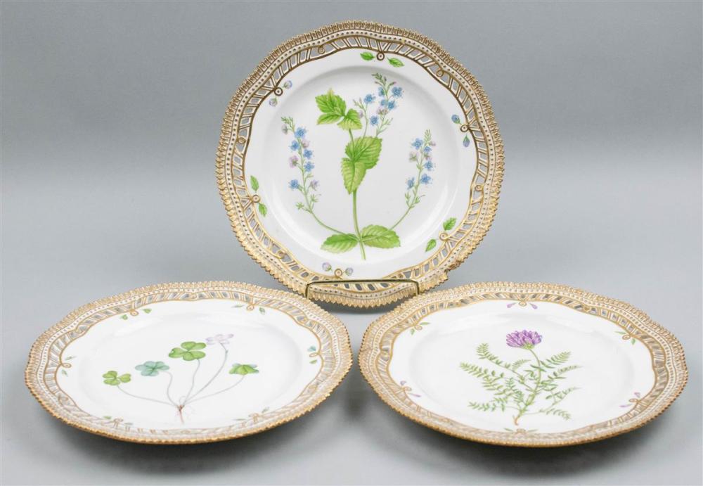 THREE ROYAL COPENHAGEN FLORA DANICA