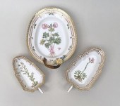THREE ROYAL COPENHAGEN FLORA D