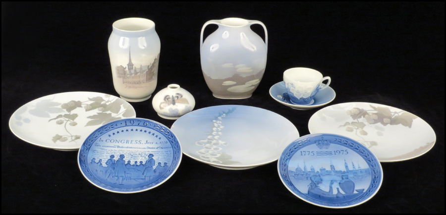 THREE ROYAL COPENHAGEN PORCELAIN