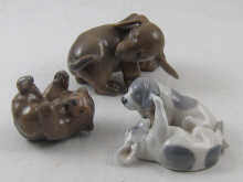 Three Royal Copenhagen porcelain