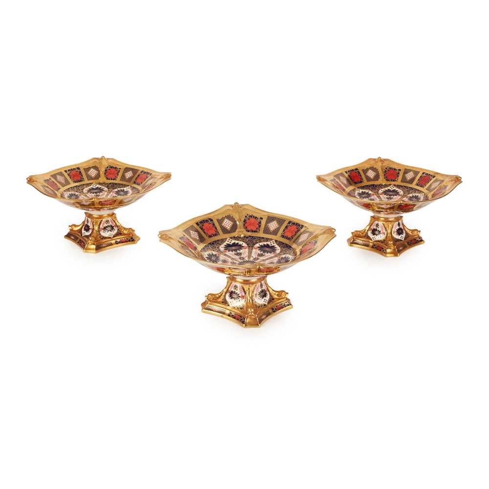 THREE ROYAL CROWN DERBY IMARI