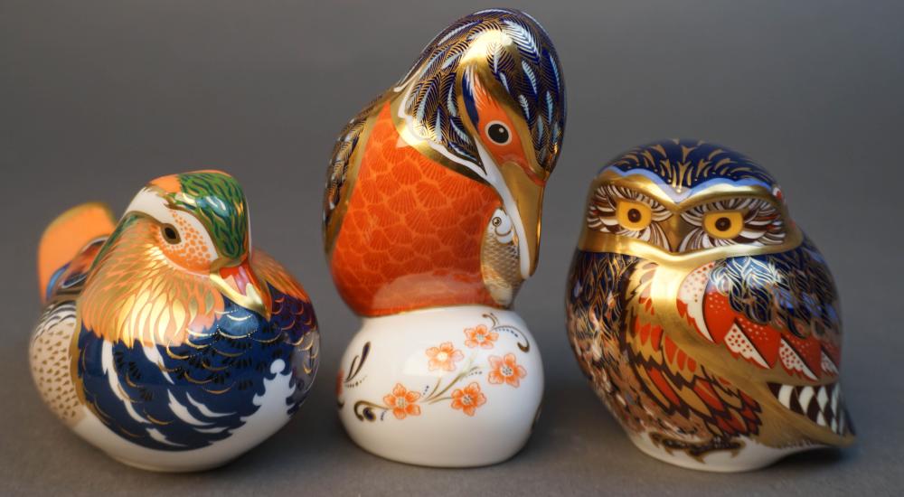 THREE ROYAL CROWN DERBY PORCELAIN