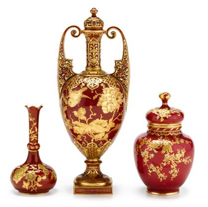 Three Royal Crown Derby porcelain