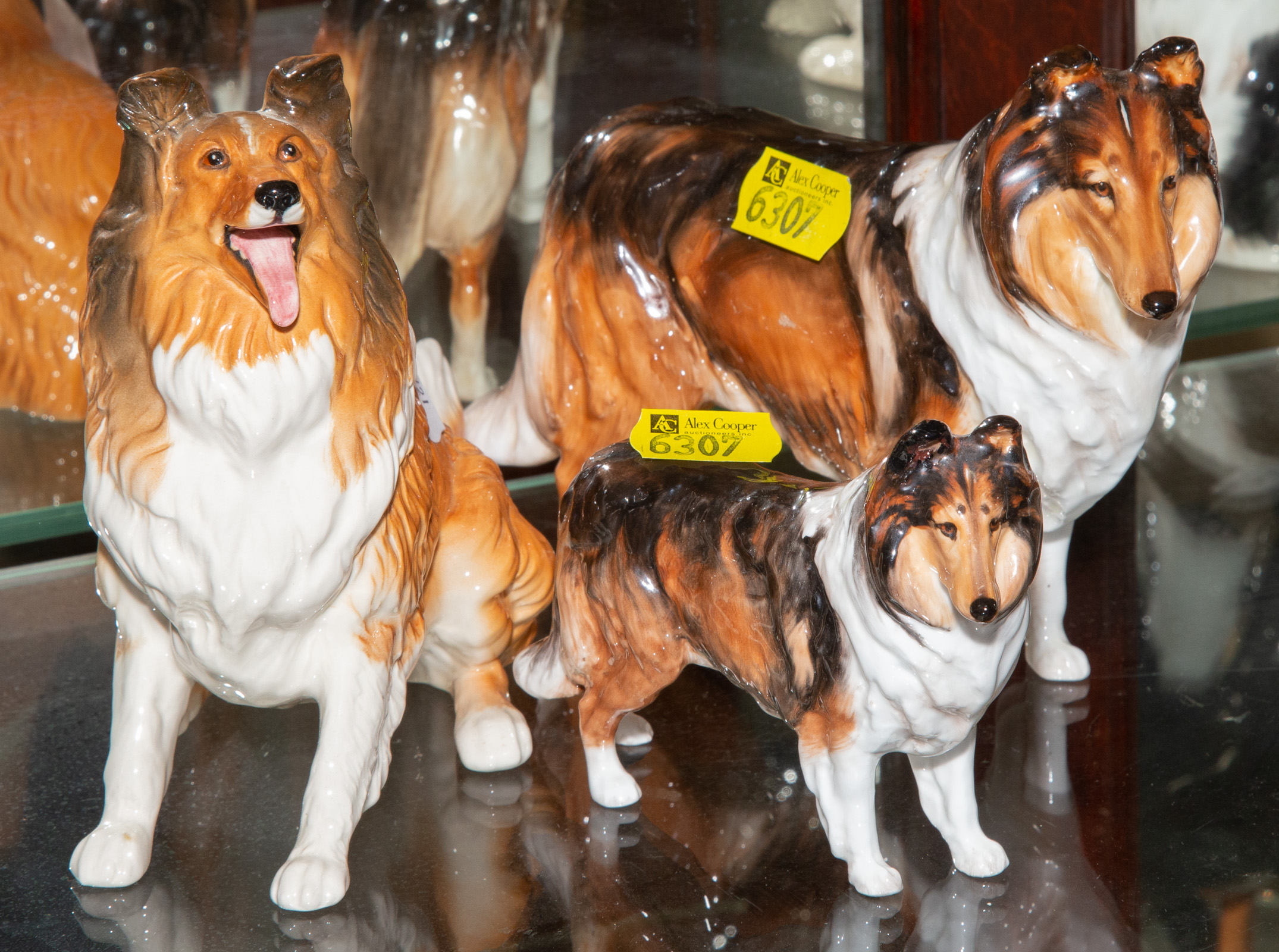 THREE ROYAL DOULTON COLLIE DOG