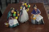 THREE ROYAL DOULTON FIGURES.