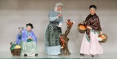 THREE ROYAL DOULTON FIGURINES.
