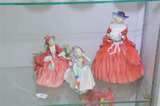 THREE ROYAL DOULTON FIGURINES.