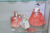 THREE ROYAL DOULTON FIGURINES.
