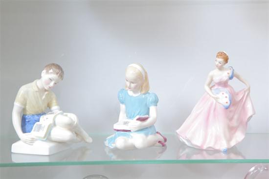 THREE ROYAL DOULTON FIGURINES.